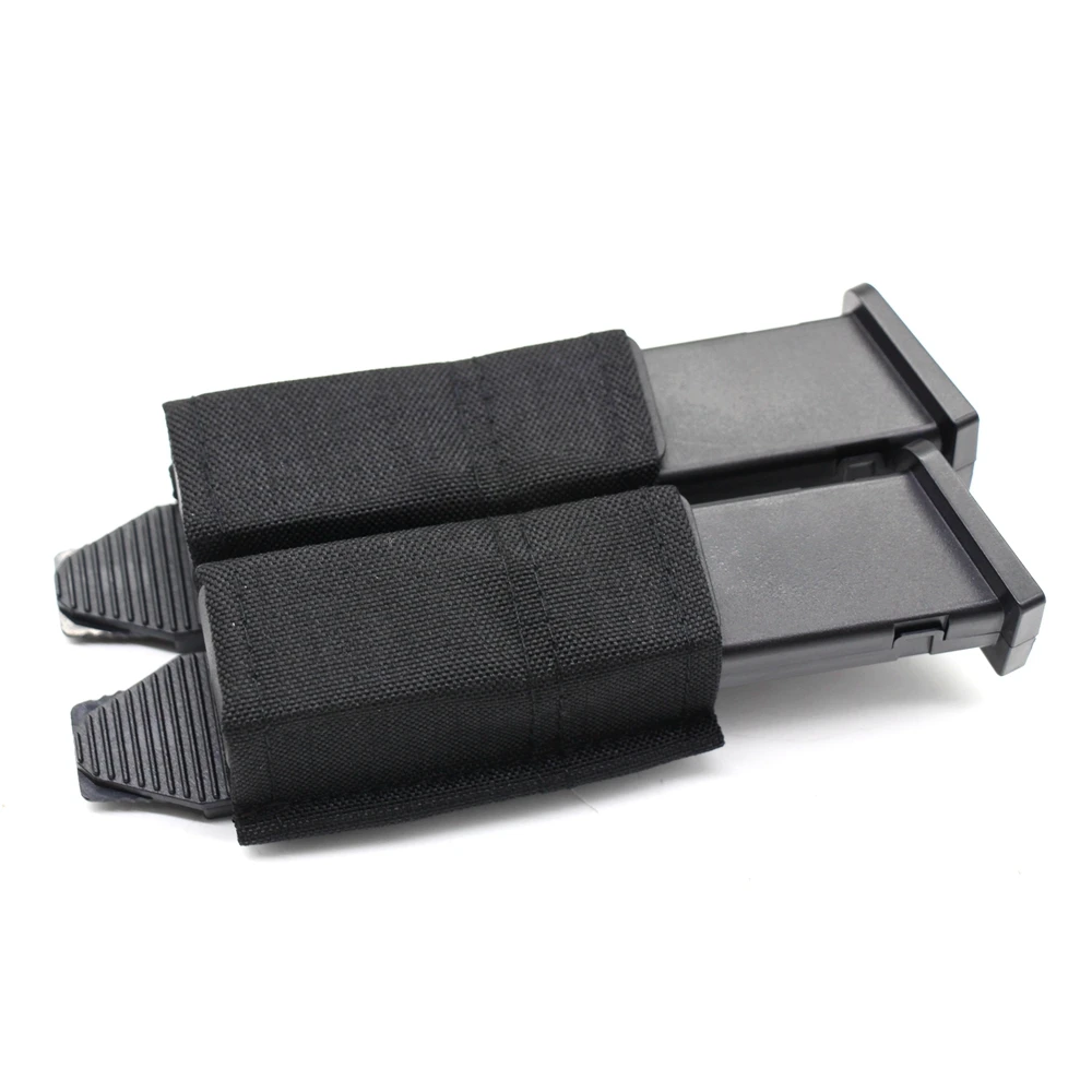 Bolsa doble para revistas FAST de 9MM, soporte táctico de liberación rápida para revistas de 9mm, bolsa Molle ligera - imagen 3