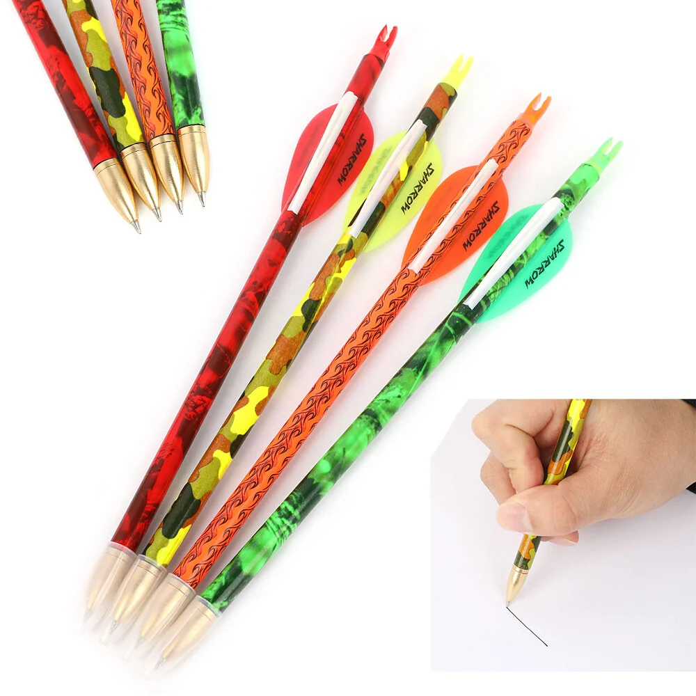 Bolígrafo de flecha de fibra de carbono, novedad, regalo de tiro con arco para arcers al aire libre, varios colores disponibles, 23,3 cm con recarga reemplazable