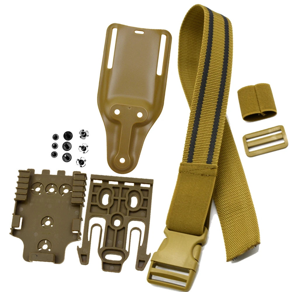 Kit de sistema de bloqueo rápido, con correas para el muslo, plataforma de bucle para cinturón de pierna media, base adaptadora QLS 22 19, accesorio para funda - imagen 4