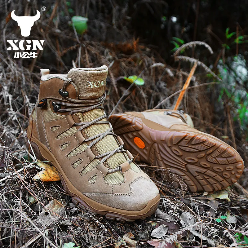 Botas trekking impermeables antideslizantes de piel de vaca para hombre - imagen 4