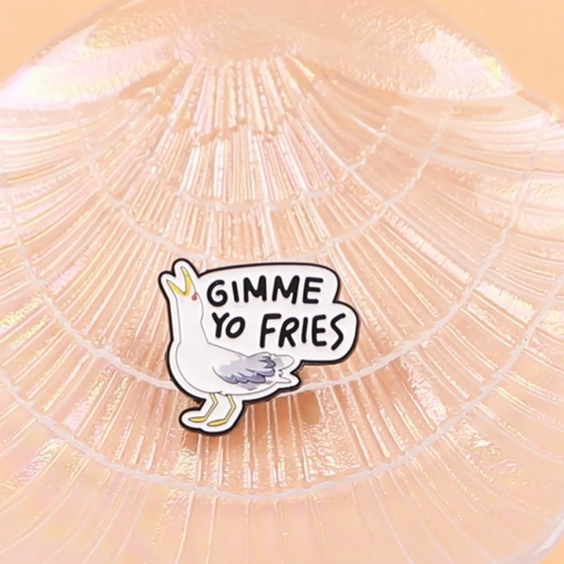 Pin esmaltado gaviota divertido – Broche para mochila y complementos