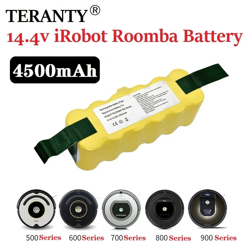 Batería mejorada para iRobot Roomba, 14,4, 500, 510, 530, 532, 534, 535, 540, 550, 560, 562, 570, 580, 600, 610, 700, 760, 770, 780, 800, 980, R3