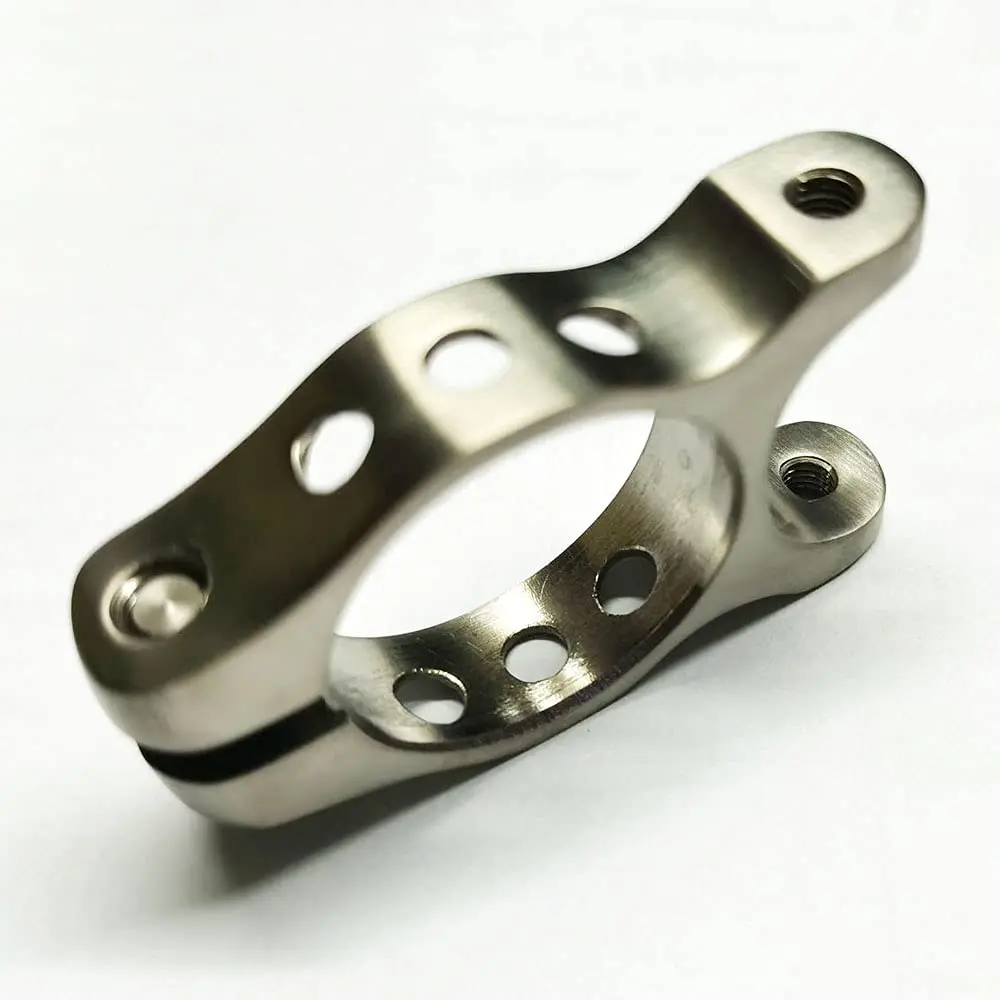 Soporte de tija de sillín de bicicleta ultraligero de aleación de titanio de 31,8mm / 34,9mm Clip de estante trasero abrazadera de tija de sillín de bicicleta - imagen 2