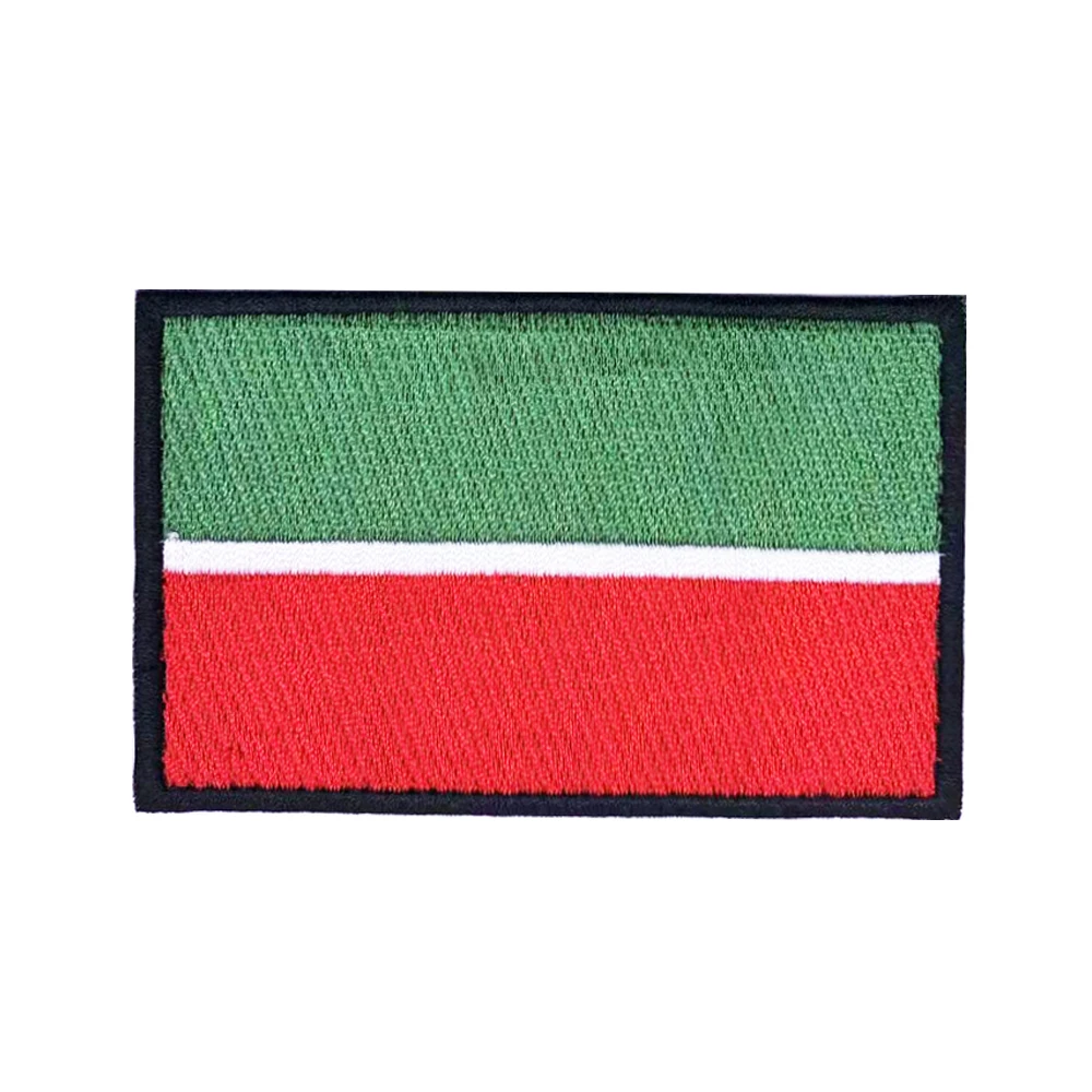 Parches bordados de la República de Tatarstan, banda para el brazo, parche de gancho y lazo, insignia bordada de hierro, raya militar