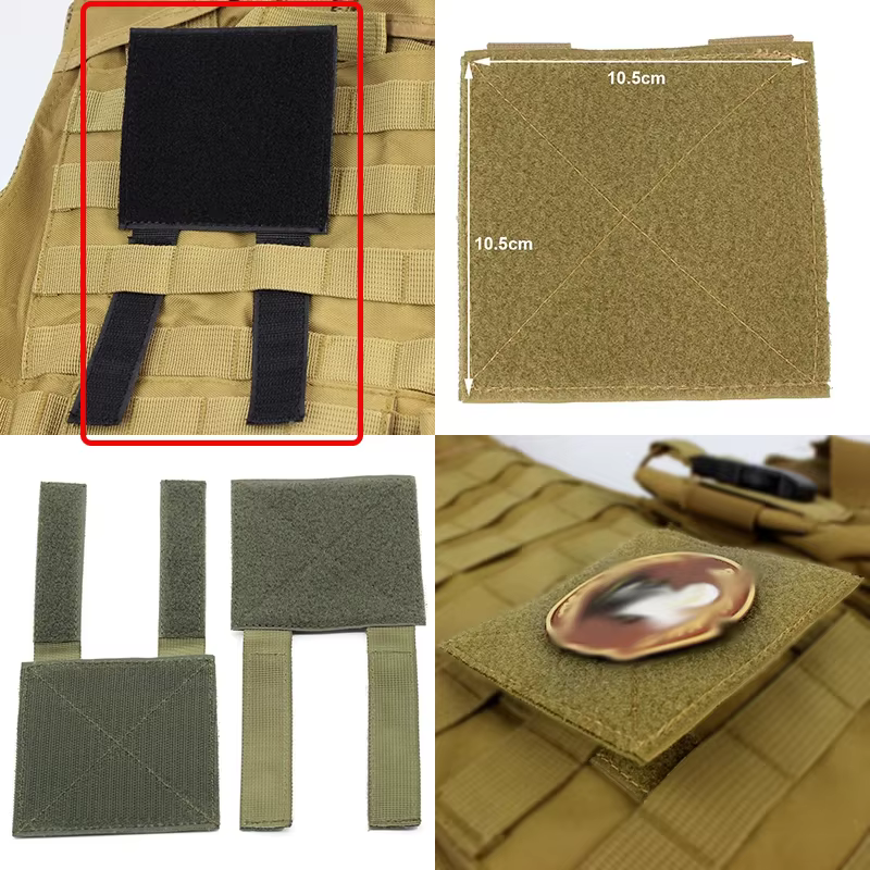 Panel portaparches MOLLE superficie piel para chaleco táctico