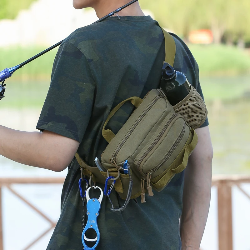 Bolsa de pesca para mujer, riñonera deportiva para viajes al aire libre, multifuncional, impermeable, para viajes, ciclismo, carretera, Ya, pequeña - imagen 3