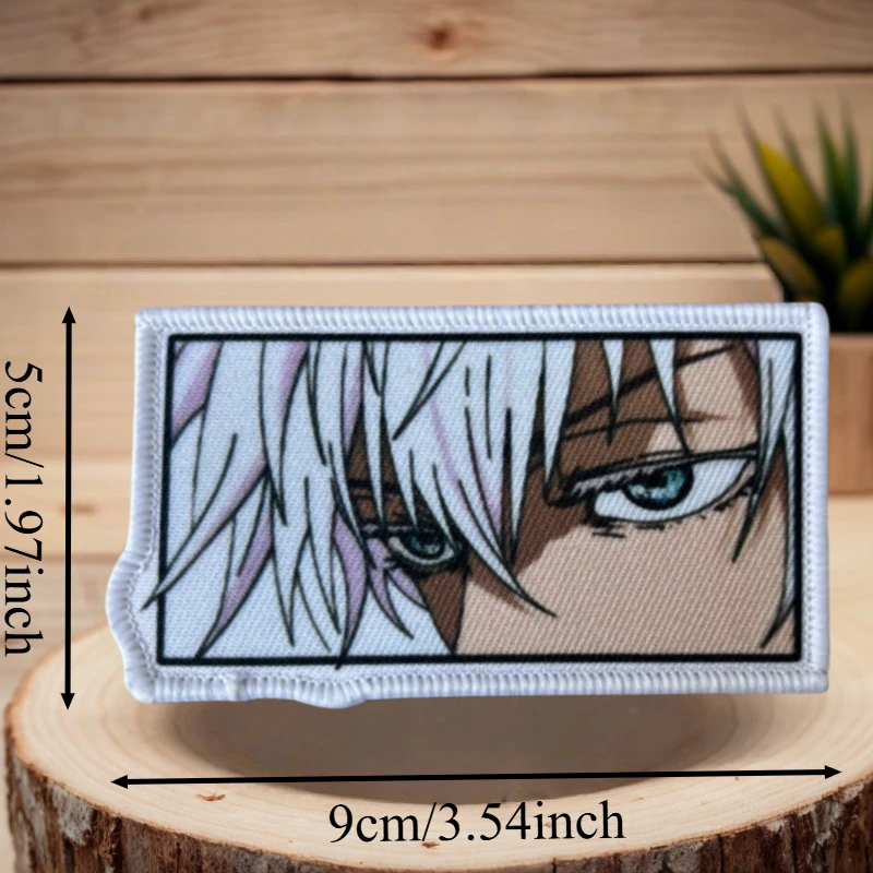 Parche con estampado de ojos de Anime, chaleco táctico, sombreros con gancho y bucle, insignia de moral, mochila, pegatinas decorativas, parches para brazalete para ropa - imagen 3