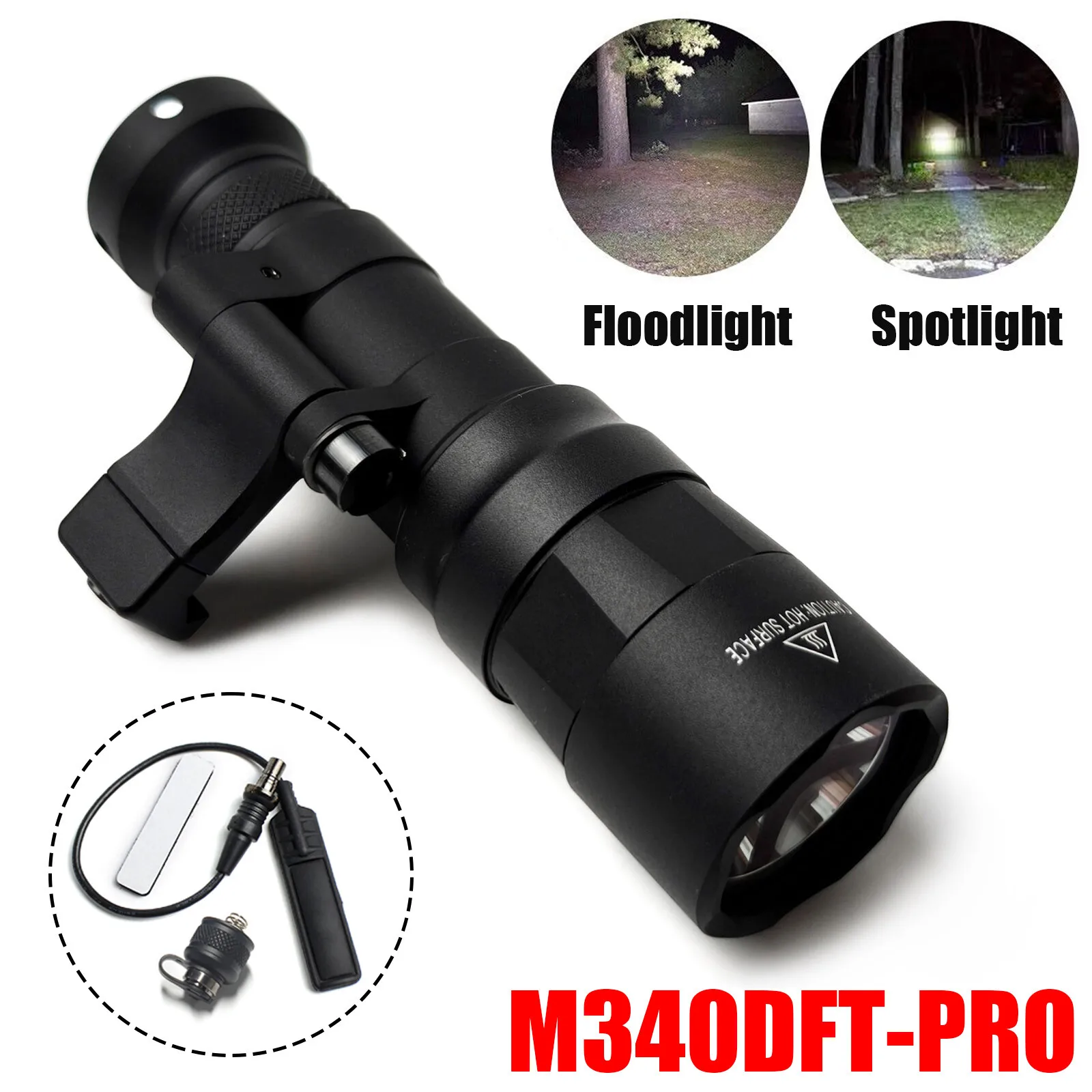 Luz táctica M340DFT PRO linterna táctica 650 LM luz LED montaje Mlok apto para riel de 20mm luz táctica para caza - imagen 3