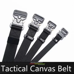 Cinturón táctico lona con hebilla rápida para outdoor y supervivencia