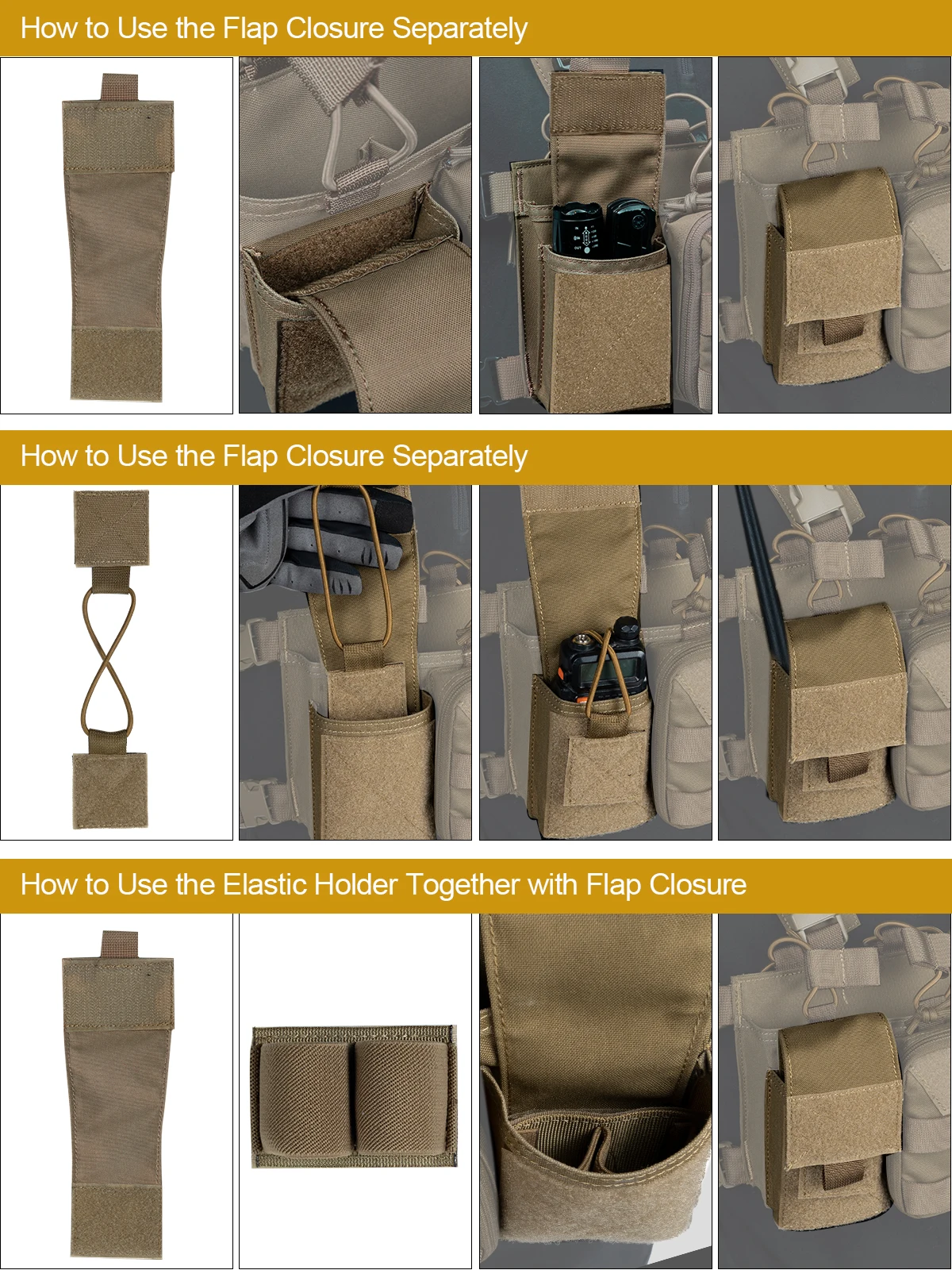 ONETIGRIS Chest Rig, MOLLE Airsoft Chest Rigs X HarnessTactical Chest Rig Dangler Pouch Admin Pouch para caza, tiro, senderismo - imagen 4