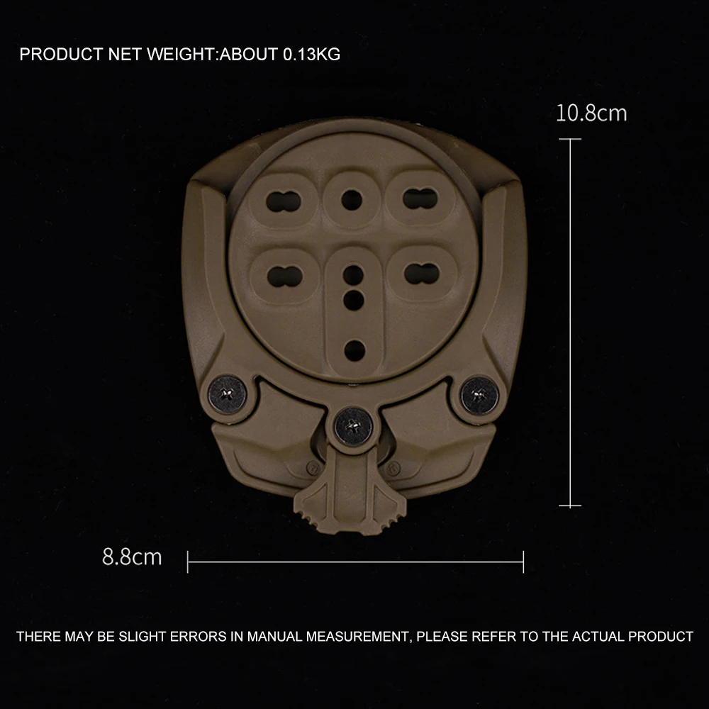 Adaptador de Base de funda táctica, ajuste giratorio de 360 grados, caza, combate, liberación rápida, adaptador de funda para pistola, accesorios de montaje - imagen 3