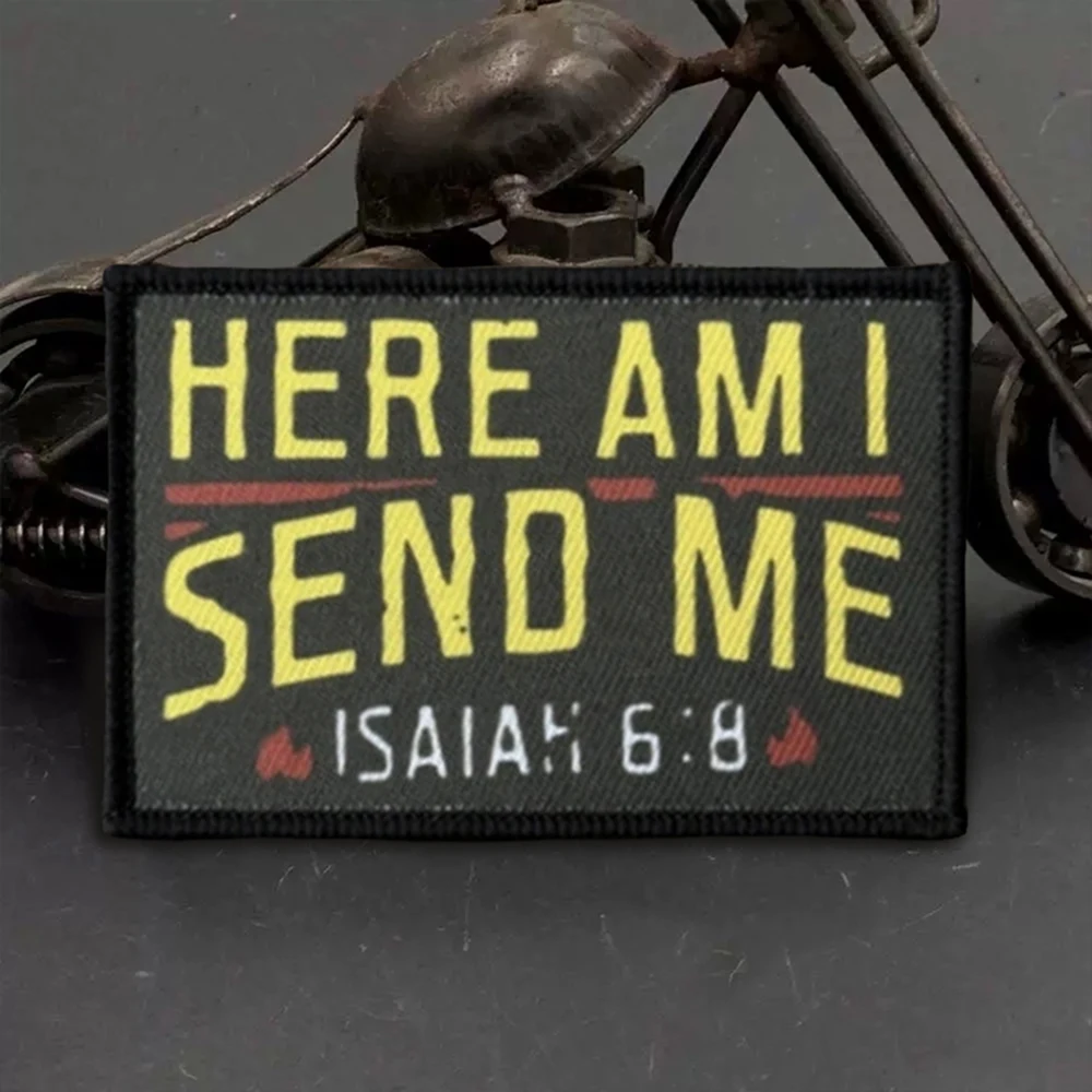 Parches tácticos del versículo de la Biblia para ropa, parche de gancho y bucle religioso, insignia de moral militar, apliques de combate, pegatinas para mochila - imagen 5