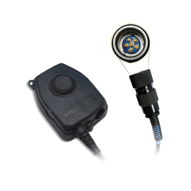 Adaptador PELTO Push-To-Talk (PTT) Radios militares con conector MIL-C-55116 de 6 pines, FL5601-02 1 EA/caja - imagen 2
