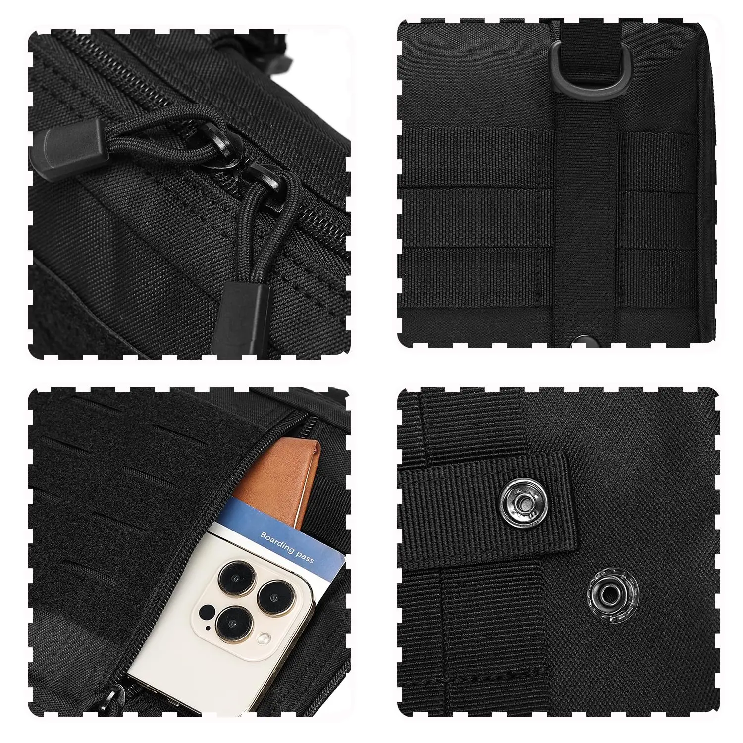Bolsa táctica MOLLE admin modular con corte láser, EDC EMT - imagen 5