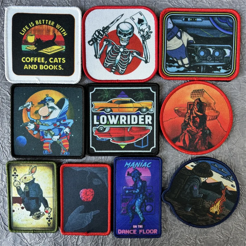 Parche impreso colorido para ropa, insignia de moral, equipo táctico, accesorio militar, parches de gancho y bucle, pegatinas para mochila