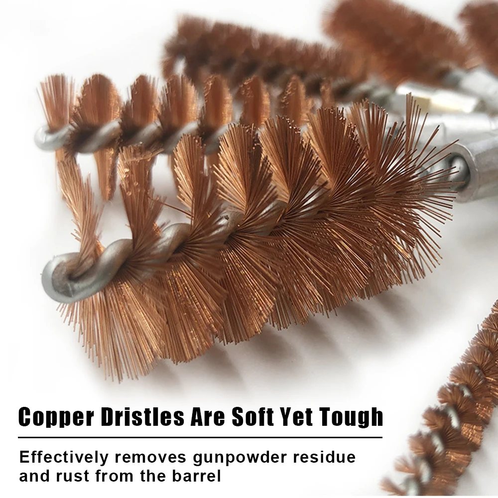 36 Uds Kit de limpieza de pistola Universal cepillos de limpieza de pistola Rifle 9mm.22.357.38.40.45 cepillos de bronce herramientas de limpieza de pistola - imagen 5