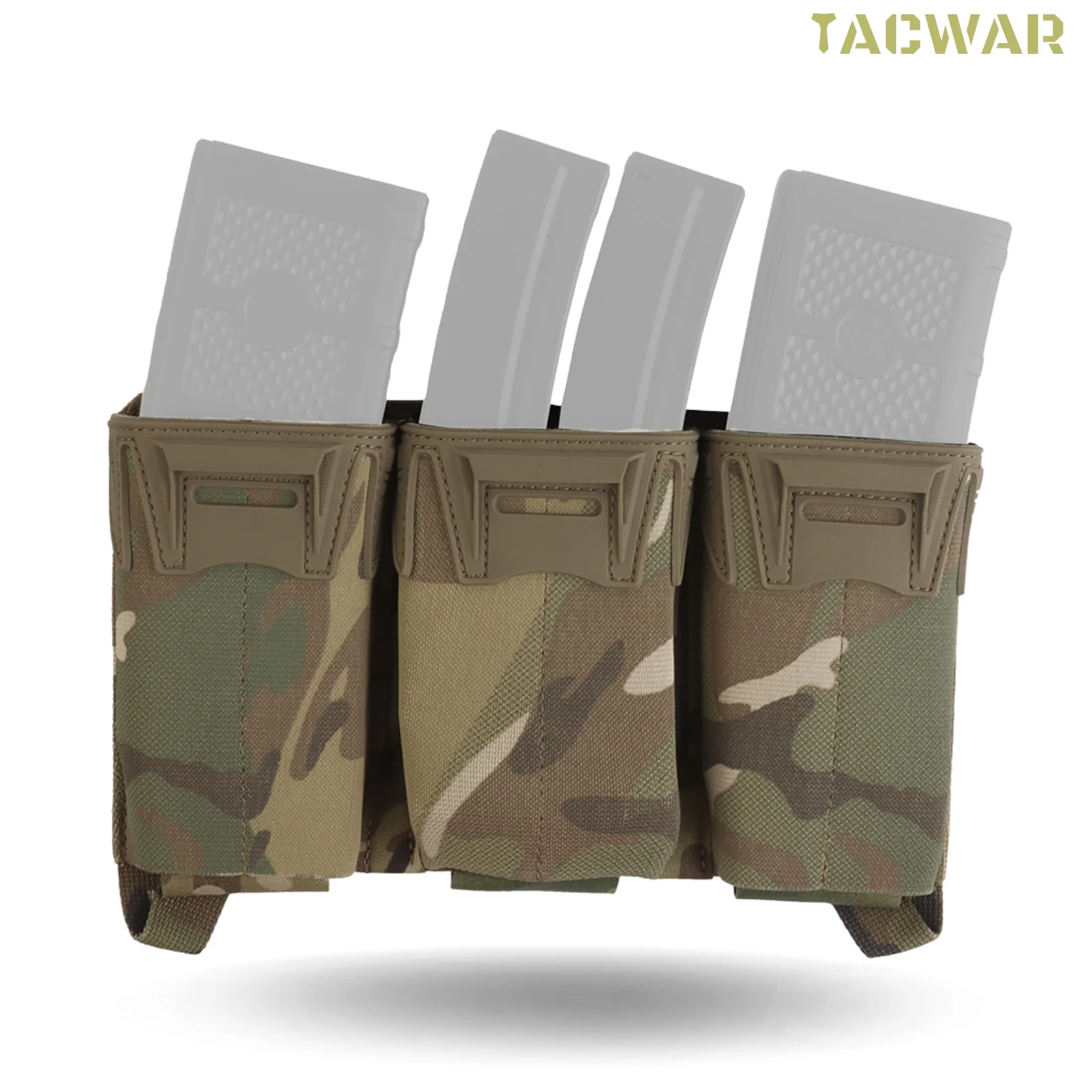 Bolsa Triple Mag multicalibrador con gancho G para Mag de 5,56/9mm/PCC, placa frontal Airsoft para portador de placa K19/KZ/LV119/FCV5 - imagen 2