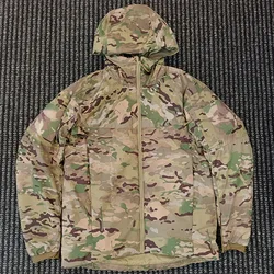 Chaqueta táctica de algodón con capucha para invierno y montaña