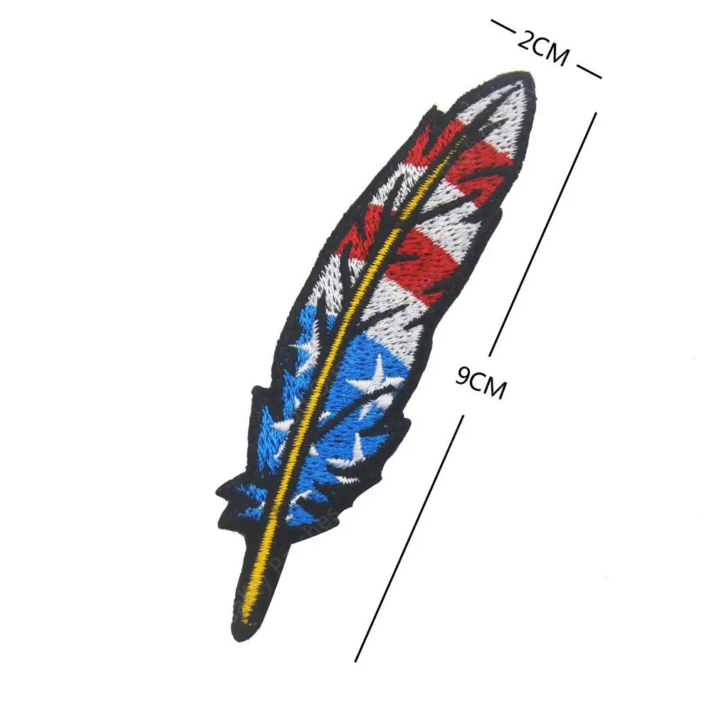 Parche táctico bordado bandera con pluma militar para ropa - imagen 5