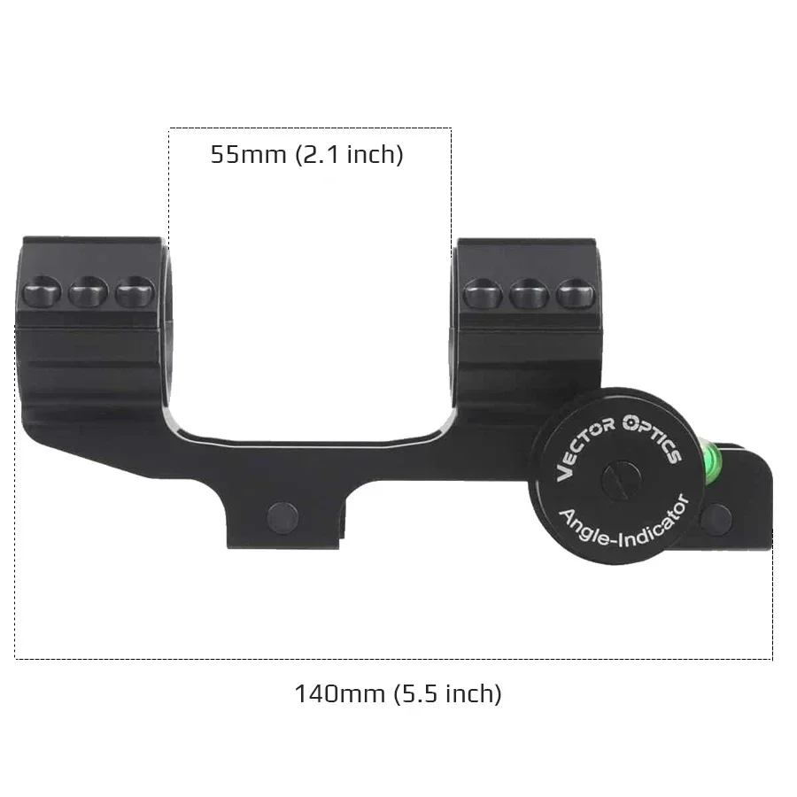 Óptica vectorial Indicador de ángulo de pieza de 30/34 mmones con nivel de burbuja Soporte de luz extra esqueletizado para mira telescópica - imagen 4
