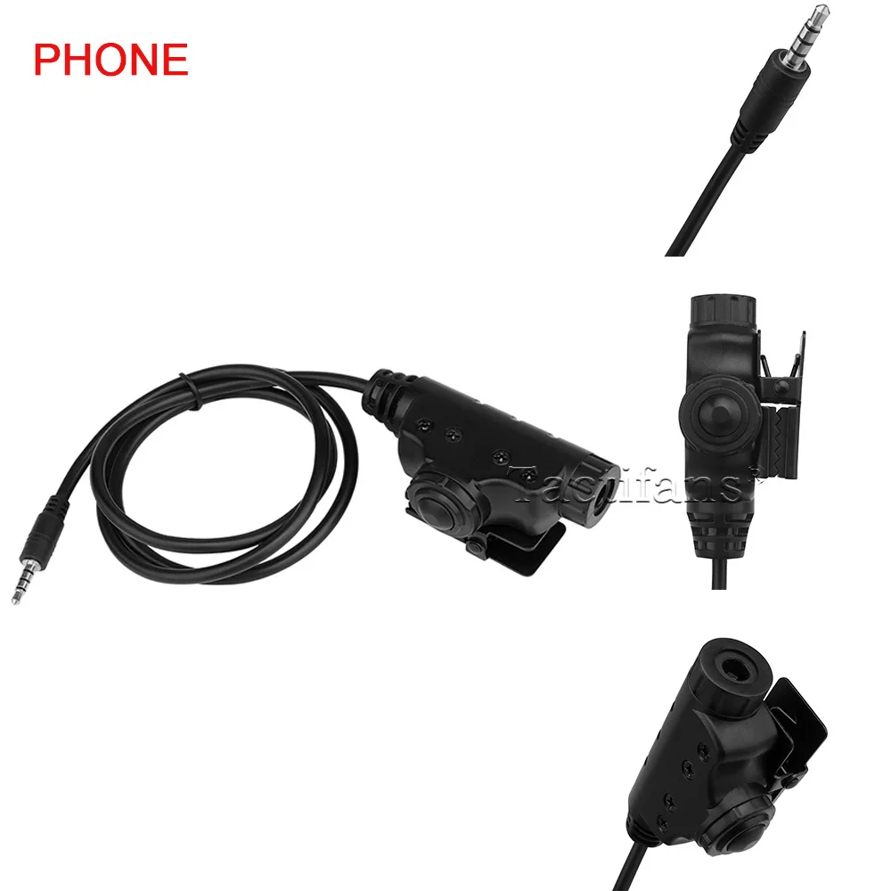 Adaptador de auriculares táctico PTT U94 V2 para Icom / Kenwood/Midland/Talkabout Motorola/auriculares para teléfono móvil, enchufe U174 - imagen 5