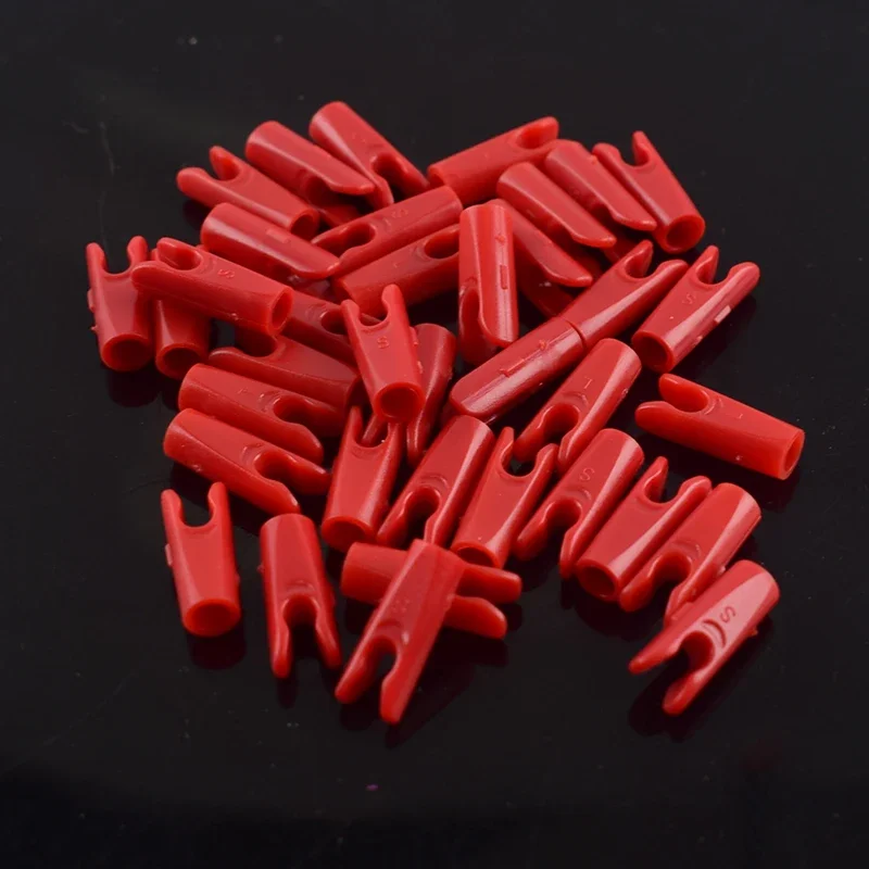 Caza tiro con arco 50 Uds DIY flecha de plástico Pin Nocks tamaño S para ID4.2mm ID6.2mm 3,2mm DIY flecha accesorio de tiro con arco DIY - imagen 5
