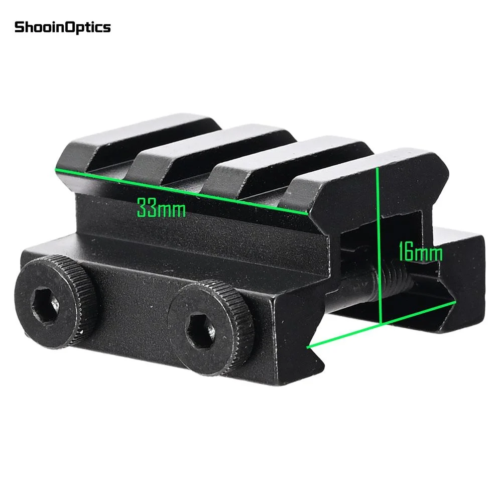 Soporte de riel elevador elevado de aluminio para Base adaptadora de mira óptica Picatinny Weaver - imagen 5