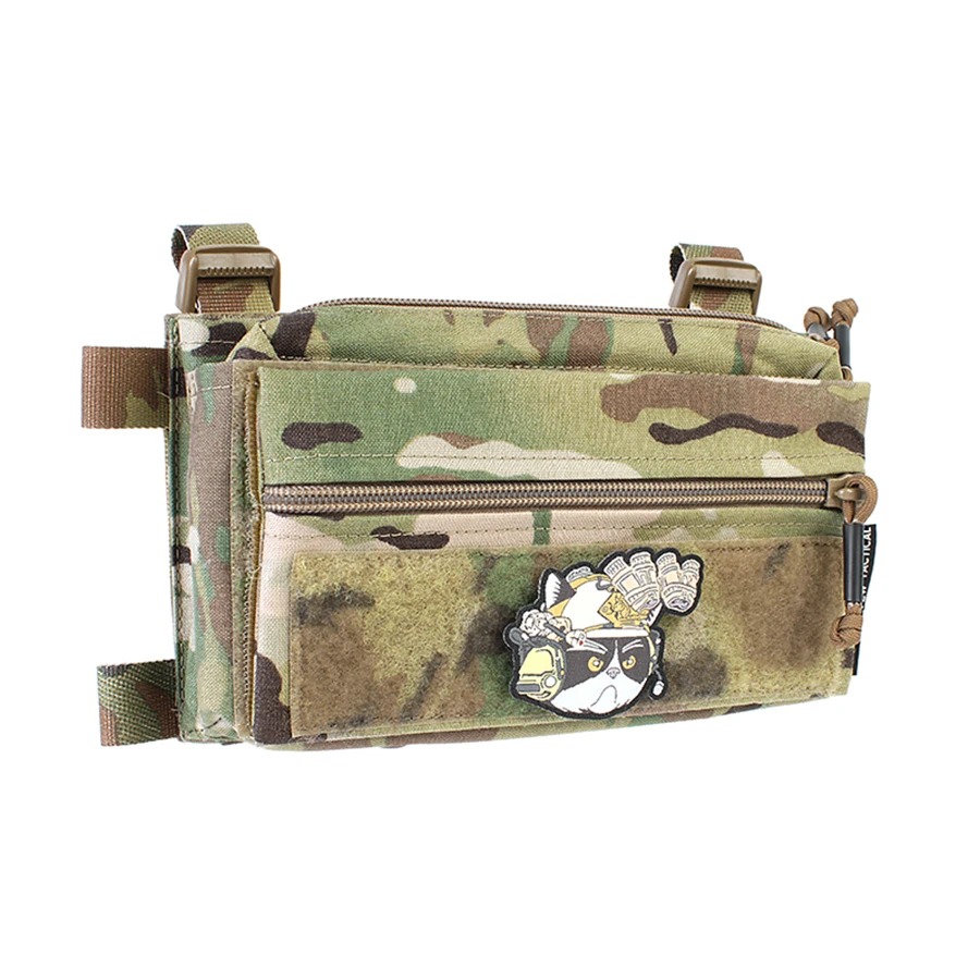 Pew-bolsa táctica para dulces 4X8 para SS MK3 MK4 Airsoft V3, media solapa con cremallera, bolsa administradora de estilo largo, bolsa para artículos diversos Airsoft de camuflaje - imagen 3