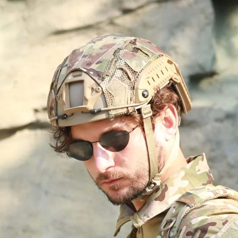 Cp táctico Mich casco a base de agua tela cordón elástico malla CS cubierta de camuflaje - imagen 4