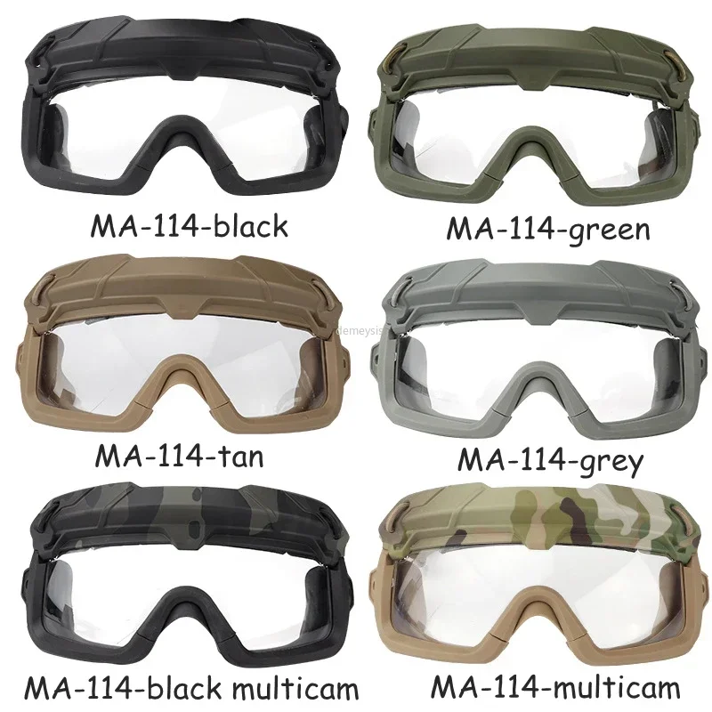 Gafas tácticas de tiro a prueba de viento para motociclismo, gafas deportivas para caza, casco de Paintball Airsoft, gafas de protección ocular - imagen 3