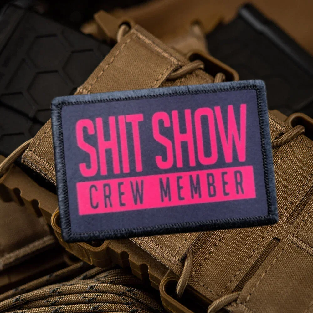 Parches de gancho y bucle para miembros de tripulación, parche táctico de moral divertido, emblema, insignia militar, brazalete, ropa de Chevron, pegatinas para mochila - imagen 3