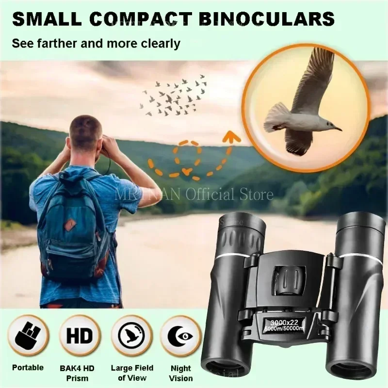 Binoculares compactos BAK4 FMC para caza, senderismo y acampada