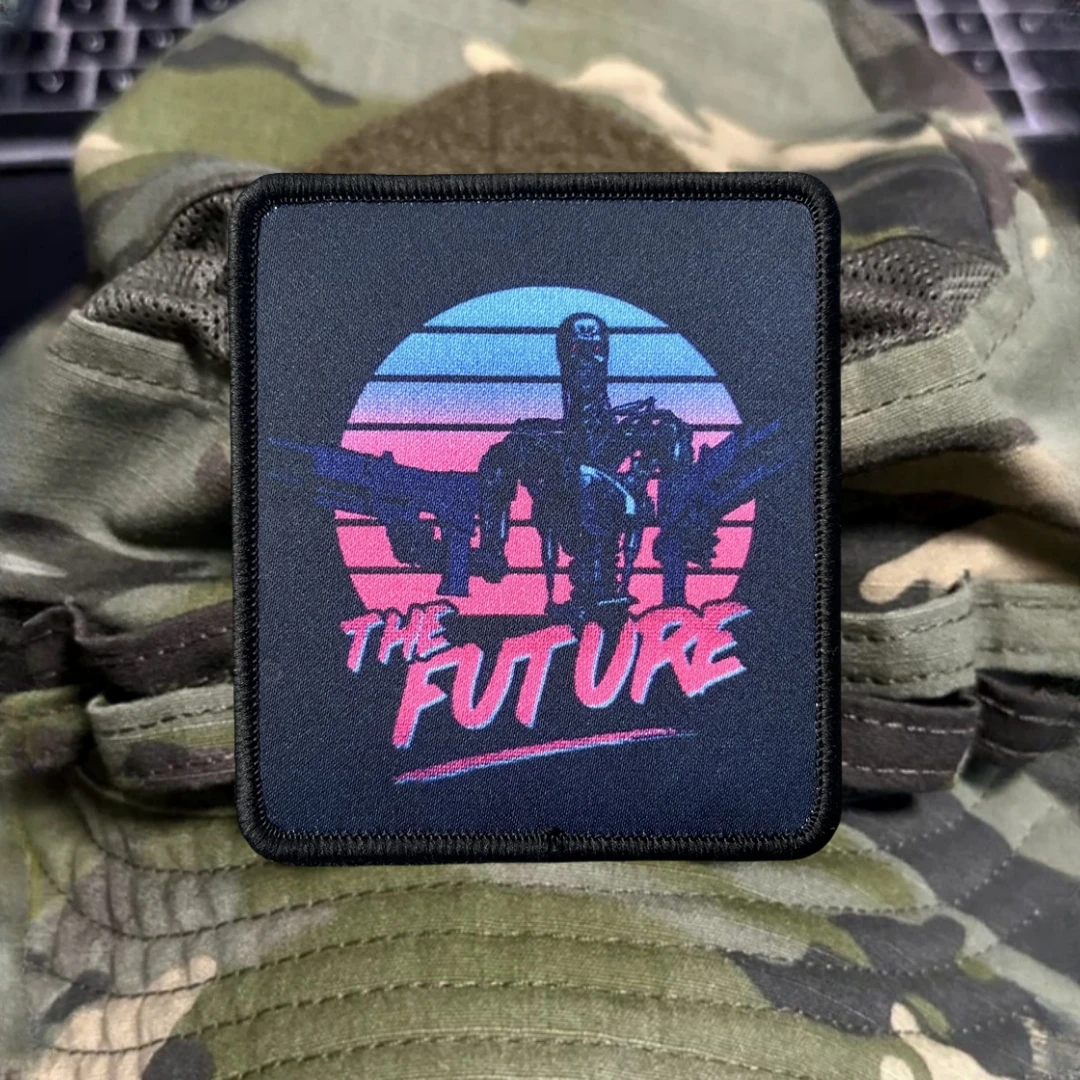 Parche táctico "Bienvenido al futuro", insignia de moral con gancho y bucle impreso, ropa, brazalete del ejército militar, decoración para mochila - imagen 5