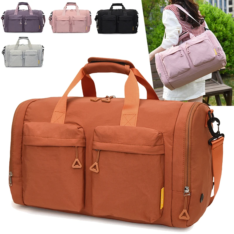 Bolsos deportivos para gimnasio y Fitness, paquete de zapatos plegables, viaje de negocios, entrenamiento universitario, lona, senderismo al aire libre, Camping, bolso cruzado de viaje - imagen 2