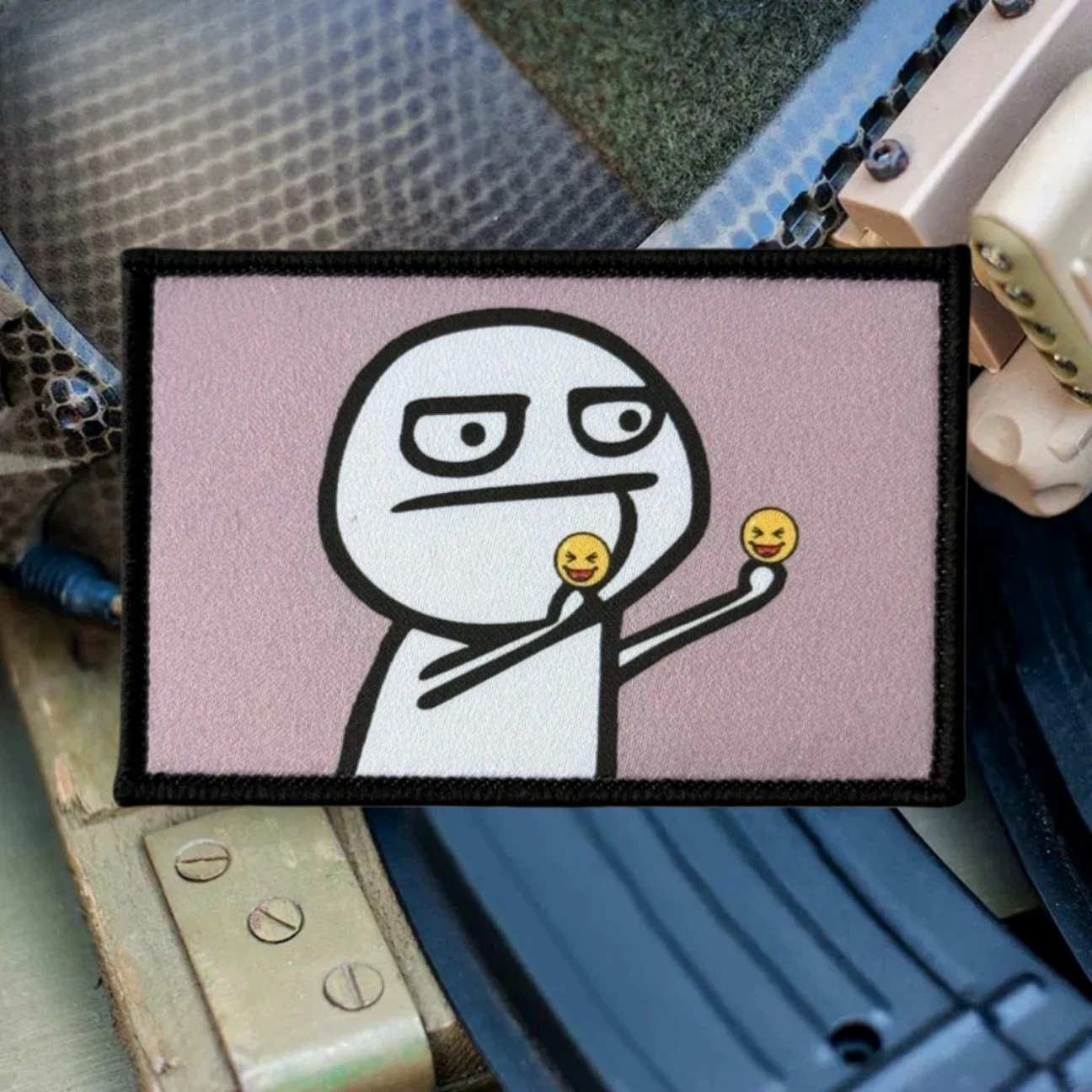 Parche Airsoft de moral de dedo medio, parches tácticos impresos con gancho y bucle para ropa, equipo militar al aire libre, pegatina para mochila - imagen 3