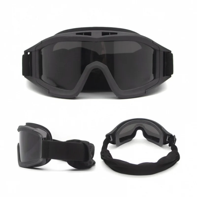 Gafas tácticas para casco estilo ruso Splav 6b47 con 3 lentes, gafas a prueba de arena para exteriores - imagen 4