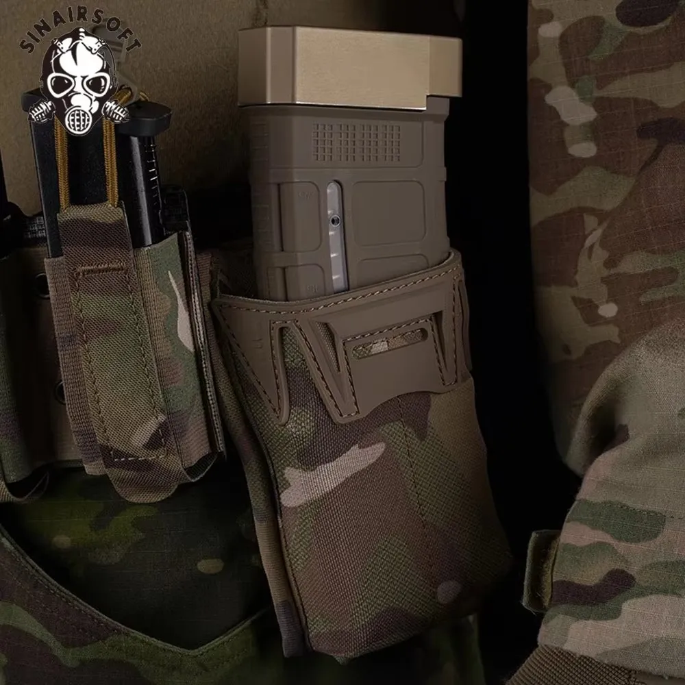 SINAIRSOFT K tipo 5,56 bolsa para revistas Pitol Molle Mag funda adecuada con Molle caza pecho Rig chaleco cinturón - imagen 2