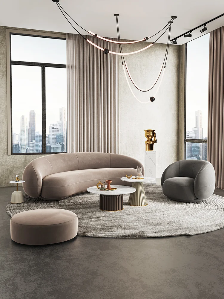 Sofá perezoso de lujo moderno, tatami, balcón, silla de ocio, celebridades creativas en línea, ins, aterrizaje en un pequeño sofá individual. - imagen 3