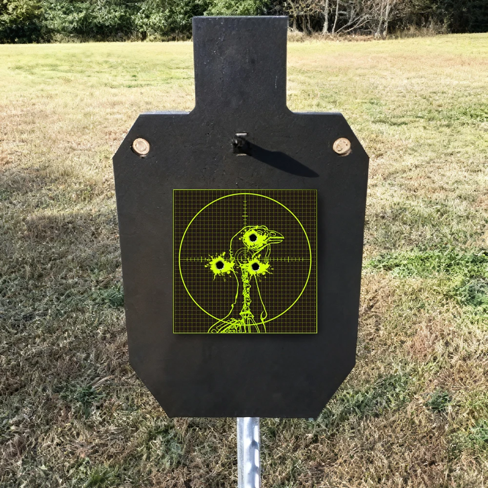 100 Uds. Pegatinas autoadhesivas para objetivo de tiro de 4x4 pulgadas, papel de destino reactivo para salpicaduras y salpicaduras para práctica de tiro - imagen 4