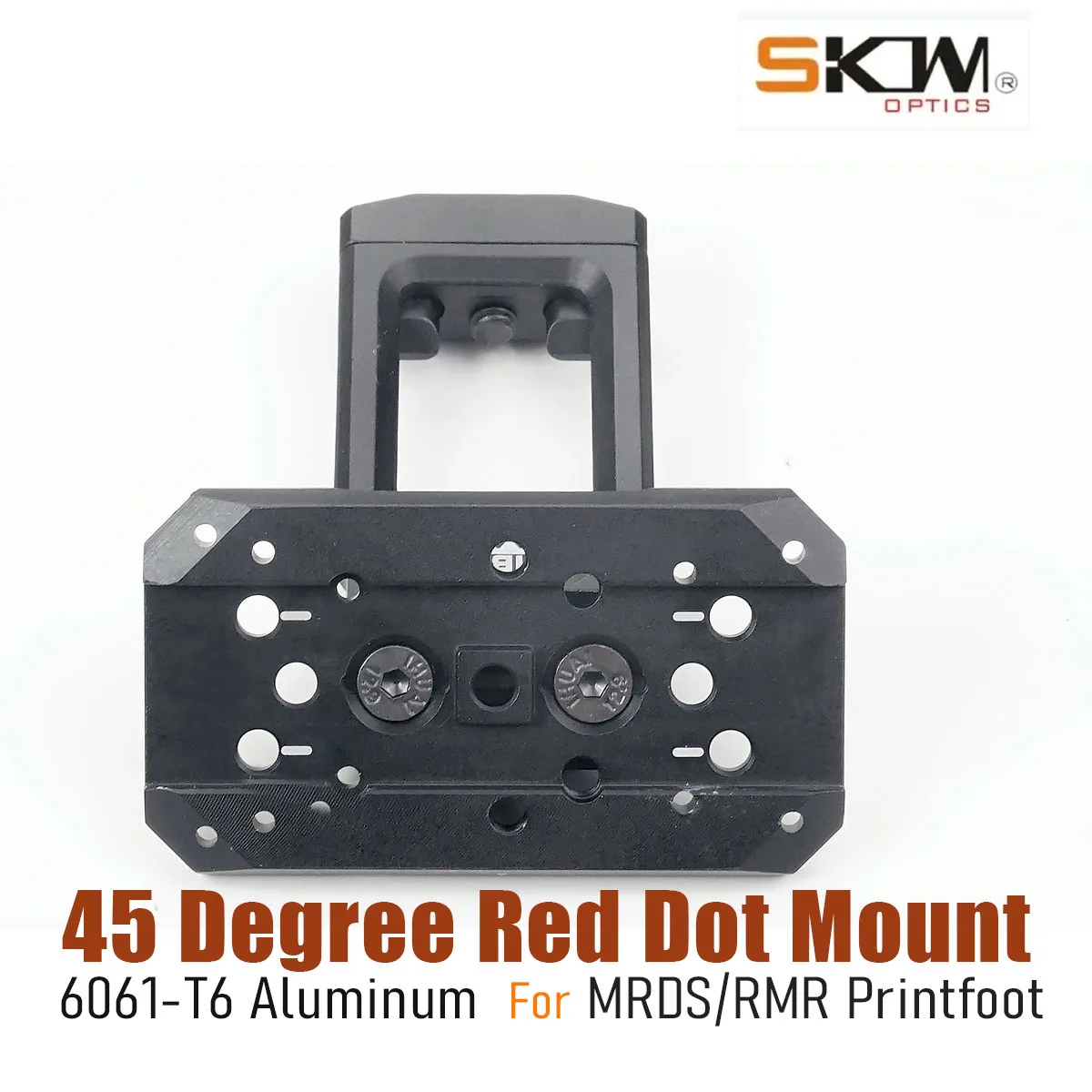 SKWoptics Soporte táctico de punto rojo de 45 grados para RMR MRDS PrintFoot para riel Picatinny de 21 mm - imagen 4