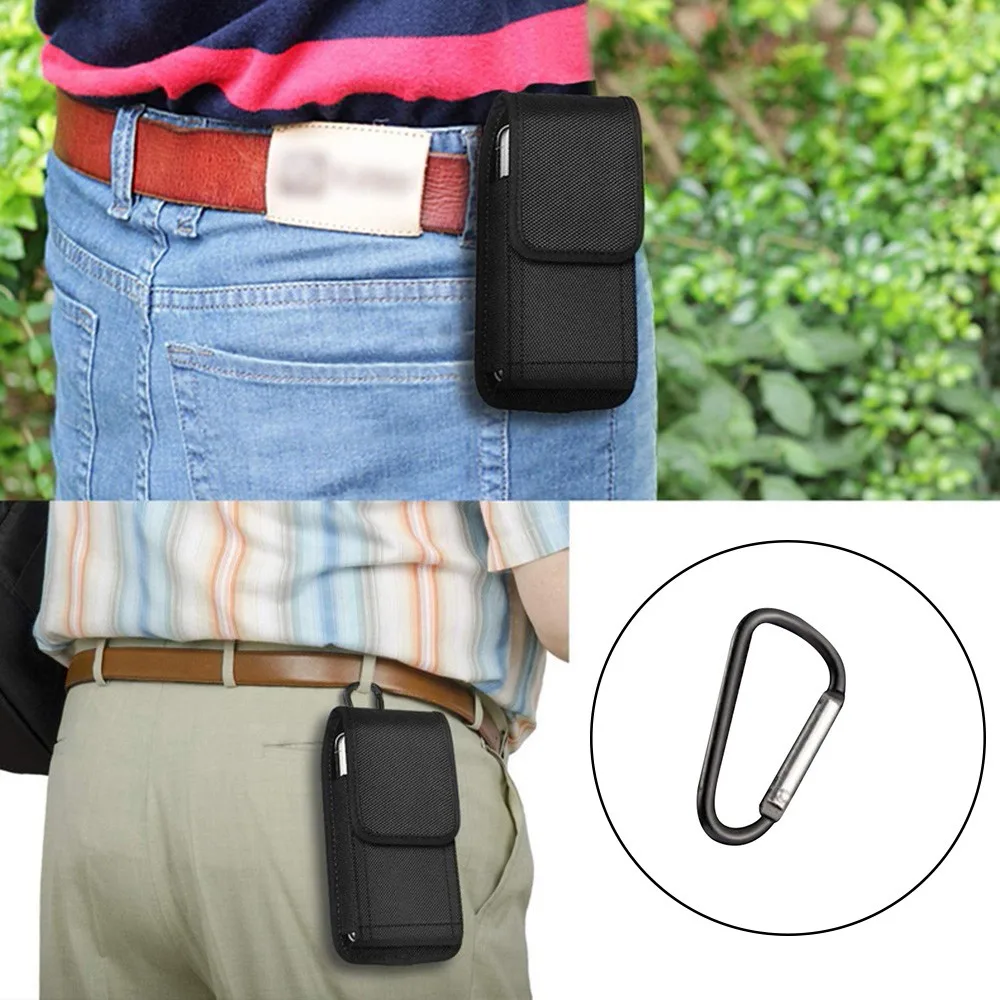 Bolsa táctica Molle para teléfono, cartera, tarjetero, bolsa con soporte de nailon, riñonera para exteriores, funda de transporte EDC para teléfono móvil, hebilla en forma de D - imagen 4