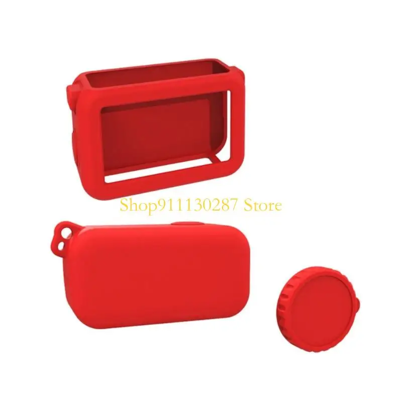 Cubierta protectora silicona J1HC para cuerpo cámara acción con tapa lente diseño resistente a arañazos - imagen 3