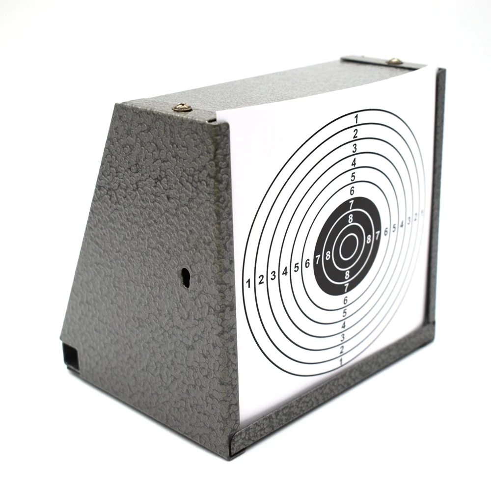 Objetivo de tiro táctico, caja de objetivo de Metal de 14CM, 100 Uds., hojas de papel de puntería para pistola, Rifle, accesorios de práctica de tiro Airsoft - imagen 5