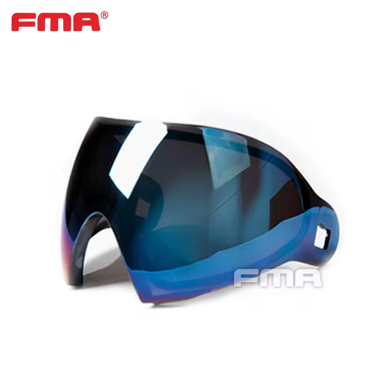 FMA F1 Máscara facial completa Paintball Lentes de una sola capa/lente de repuesto de doble capa Lentes de PC antiniebla - imagen 5