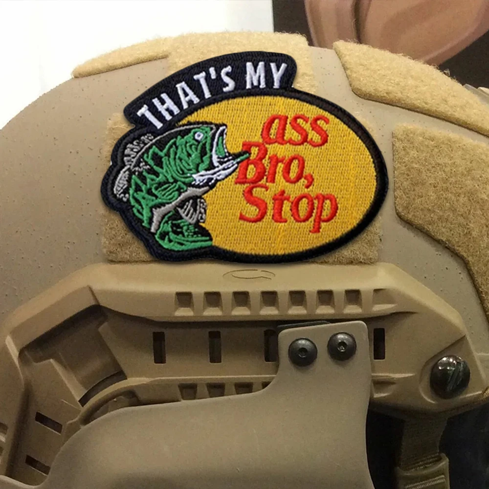 QUE ES MY X BRO STOP-Parche de meme divertido, pegatina de moral de Velcros, insignia bordada militar táctica con gancho y bucle para mochila Molle - imagen 3