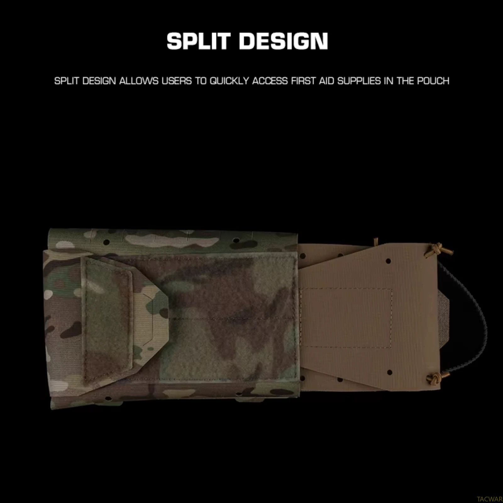 Bolsa médica ligera, bolsa táctica para traumatismos IFAK, botiquín de primeros auxilios de división rápida para caza al aire libre, Camping, senderismo, supervivencia - imagen 5