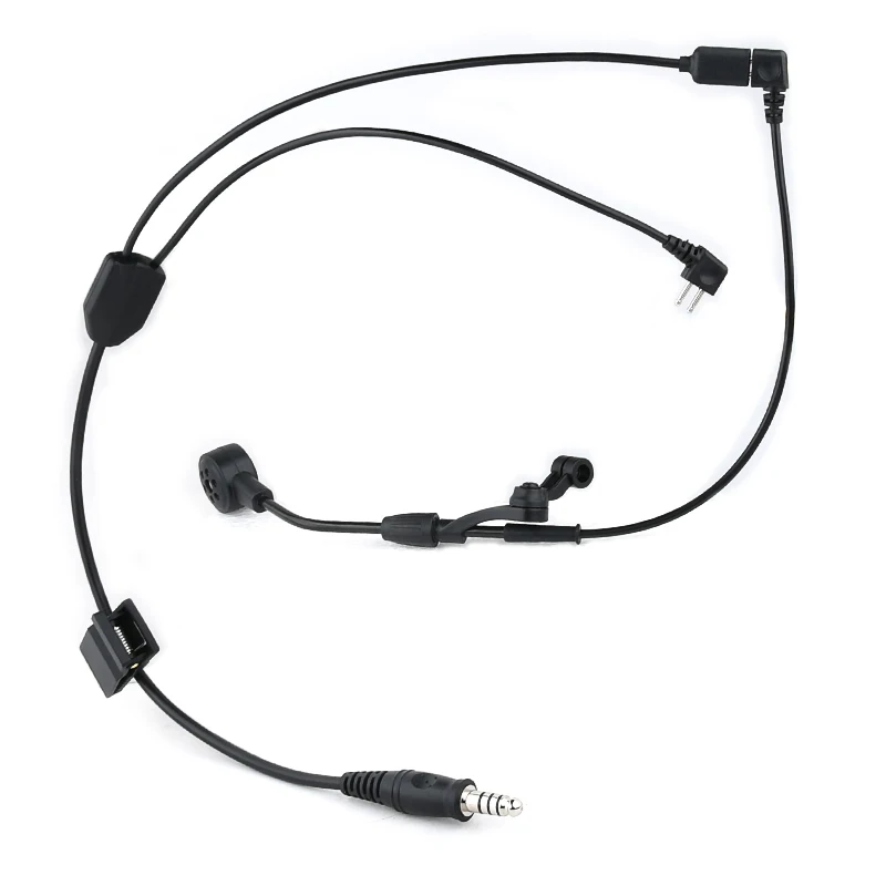 WADSN C3 auricular versión de Cable de micrófono, auriculares tácticos de comunicación para caza, accesorios Push to Talk - imagen 3
