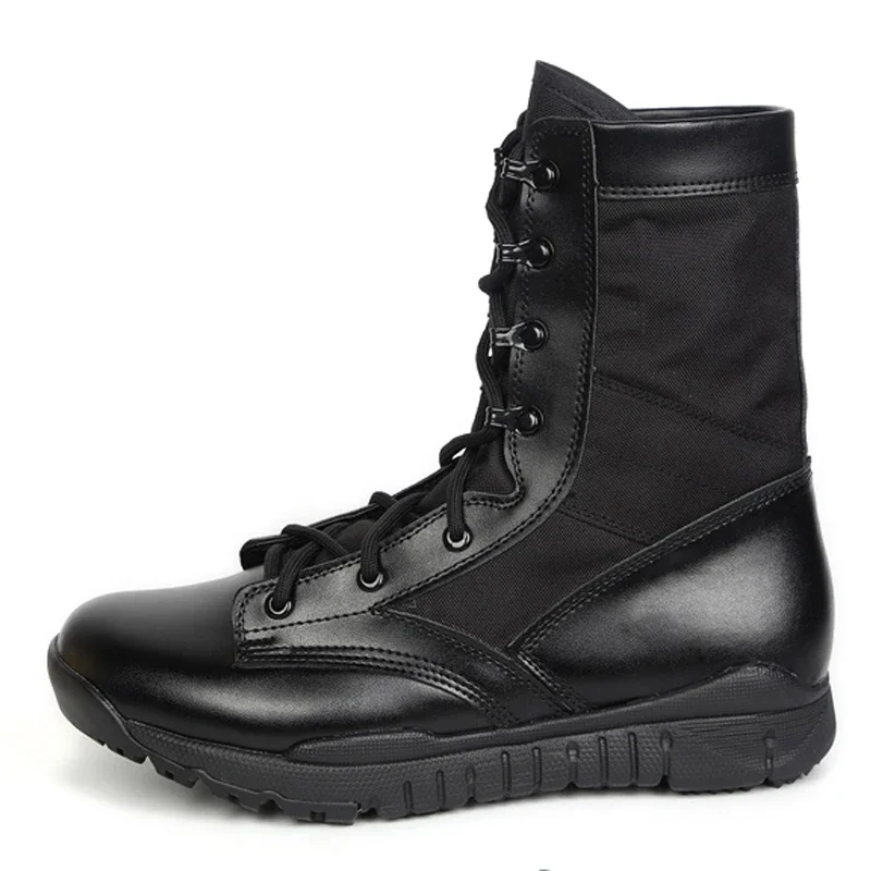 20266 Botas tácticas para hombre, botines de cuero para invierno, zapatos de seguridad para el desierto, calzado para hombre, botas de combate - imagen 5