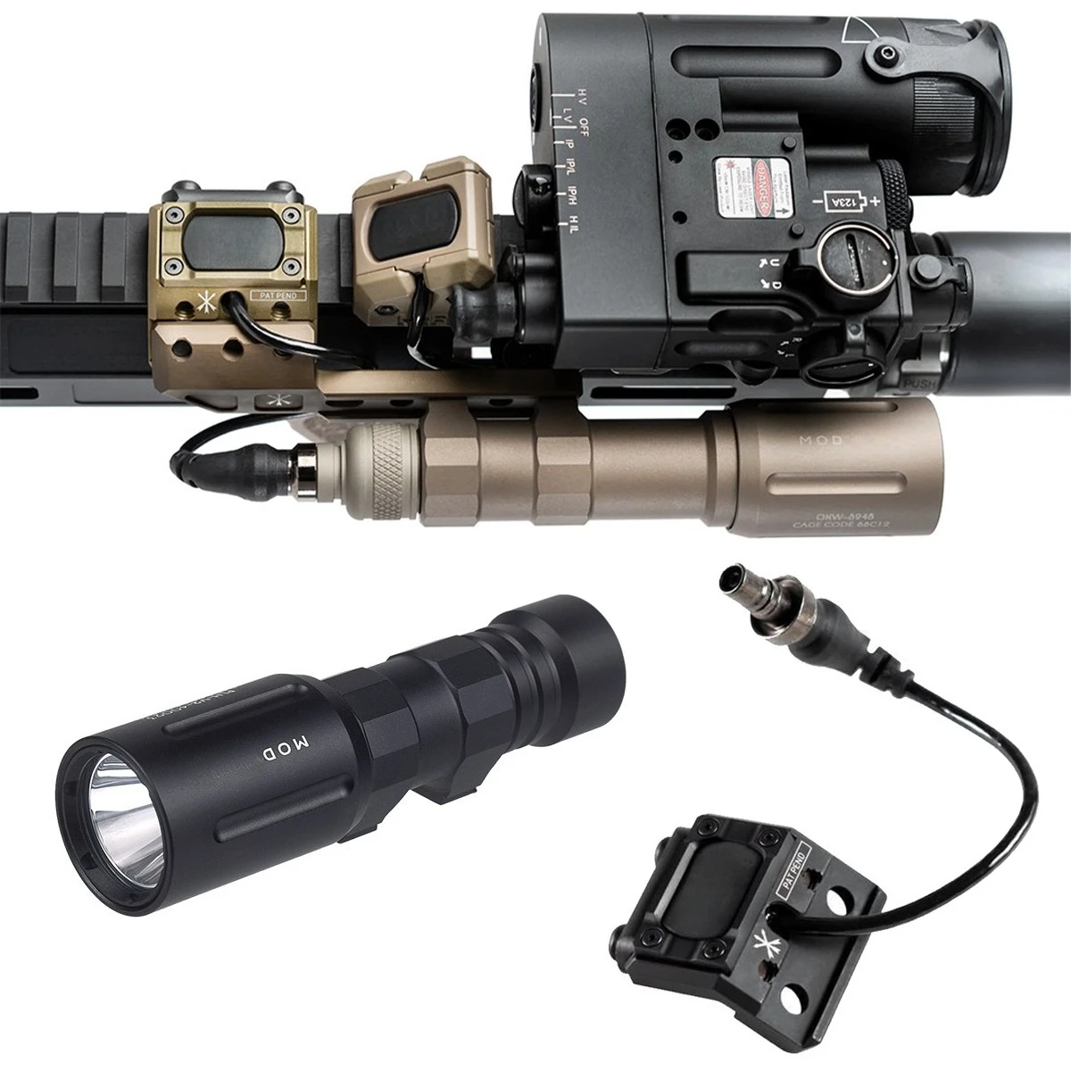 MOD Metal OKW foco versión PLH-V2 linterna 1000lm linterna de luz fuerte LED V2 luz de explorador armas de caza luz - imagen 3