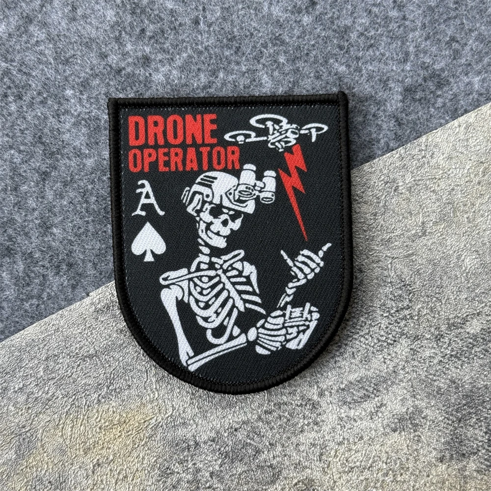Parche "Drone Pilot", insignia de moral táctica, parches de gancho y bucle impresos en ropa, brazalete militar, pegatina para mochila - imagen 5